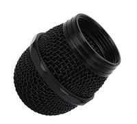 TOPINCN Housse de Rechange en Maille de Micro en Acier Inoxydable Noir avec Coton intégré, Grille à Tête Sphérique Résistante aux Bosses pour Microphones Filaires/sans Fil, Idéale pour les