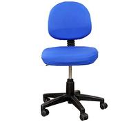 TOPINCN Housses de Chaise D'ordinateur de Bureau, Housse de Siège Extensible Fendue Universelle pour Chaise Pivotante Rotative 2 Pièces, Housse de Dossier de Chaise de Bureau Housse de (Bleu)
