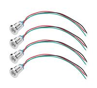 TOPINCN Indicateur 2 Couleurs pré-câblé LED Ensemble Métallique étanche pour Contrôle D'accès par Ordinateur de Voiture Cathode Commune 12 Mm 1224 V pour Modification de Voiture, Instruments de