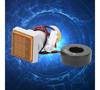 TOPINCN Indicateur D'ampèremètre de Voltmètre à Affichage carré à 3 Chiffres, Compteur électrique AC de Petite Taille pour les Projets de Bricolage, Couleur Blanche (YELLOW)