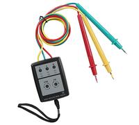 TOPINCN Indicateur de Rotation de Phase Numérique, Buzzer LED pour Test de Tension, Compteur de Séquence Portable à 3 Phases pour électriciens avec Clips de sécurité