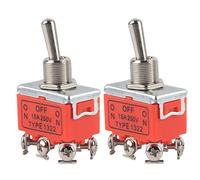 TOPINCN Interrupteur à Bascule pour Moteur à Courant Continu, Interrupteur Marche/arrêt Compact et Pratique pour Moteurs à Balais pour Rideau Coulissant, 2 Pièces