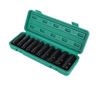 TOPINCN Jeu de Douilles Hexagonales électriques en Acier à Outils Durable pour clé électrique avec Boîte de Rangement, Résistance à L'usure et à la Corrosion, pour une variété D'outils