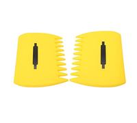 TOPINCN Jeu de Griffes pour Feuilles d'automne, Haute efficacité, 2 Pièces, avec Dragonne Réglable pour Une Collecte Facile des Feuilles dans Les Cours, ABS Jaune