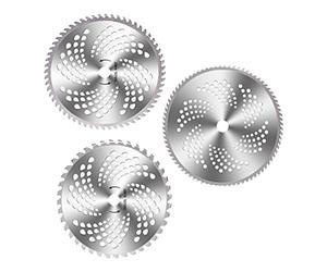 TOPINCN Jeu de Lames de Scie pour Tondeuse à Gazon en Acier allié de qualité Supérieure, 3 Pièces avec 40 60 80 Dents pour Une Coupe Polyvalente des Plantes