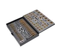TOPINCN Jeu de Matrices de Tarauds de Haute qualité, 86 Pièces en Carbure plaqué Titane pour Kit D'outils de Refiletage, Idéal pour les Réparations Mécaniques