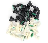 TOPINCN Jeu D'échecs en Plastique, Fabrication Soignée et, Jeu D'échecs Complet pour International, Noir et Blanc pour Une Expérience de Luxe (Grand Roi Hauteur 77mm)