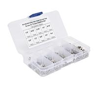 TOPINCN Jeu D'écrous à Vis à Douille Hexagonale, Connexion de Fixation Durable pour Professionnels, Kit en Acier Inoxydable pour L'industrie des Machines