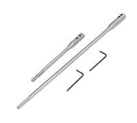 TOPINCN Jeu D'extensions de Forets en Acier à Haute Teneur en Carbone, 2 Pièces, Tiges Hexagonales, Bonne maniabilité pour les Boulons Difficiles D'accès, Gain de Temps pour les Propriétaires