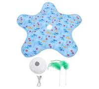TOPINCN Jouet Automatique pour Chat, Cache-Cache, Outil Interactif pour Chaton avec Sons d'oiseaux Réalistes et 3 Modes de Vitesse, Jouet Flottant activé par Le Toucher pour Chats