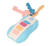 TOPINCN Jouet de clé à Distance Intelligente Musicale, Clés de Voiture Simulées Jouet pour bébé clé Intelligente Télécommande de Voiture Musicale pour Enfants Jouets éducatifs (Blue)