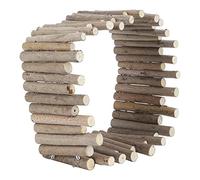 TOPINCN Jouet de Pont en Bois pour Hamster, pour Développer la Coordination, Cachette pour Petits Animaux, Bois (30cm Modèle de clôture)