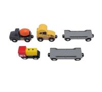 TOPINCN Jouet de Trains en Bois, Ensemble de Trains Multi-Rails en Bois D'érable, Favorise Le Développement Cognitif et la Coordination œil-Main, Jouet en