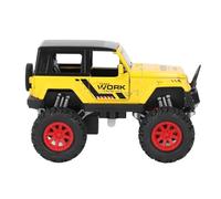 TOPINCN Jouet de Voiture Tout-Terrain pour Enfants à L'échelle 1:32, Jouet de Camion de Véhicule Routier en Métal avec Un Design Robuste, Camions Jouets Moulés sous Pression pour Les (Yellow)