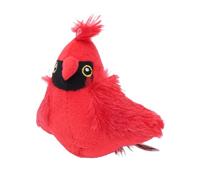 TOPINCN Jouet électronique en Peluche pour Chat, Oiseau Gazouillant, Chaton Interactif, Jeu Autonome, Divertissement, Exercice de Stimulation Mentale avec Son D'oiseau (Rouge)