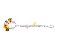 TOPINCN Jouet en Cloche Acrylique pour la Forme et la Reconnaissance des Couleurs Suspendues Swing Cloches Mâter Le Jouet pour Les Oiseaux de Compagnie