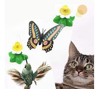TOPINCN Jouet Interactif pour Chat avec Papillon Rotatif - Teaser Amusant pour Chatons pour Soulager L'ennui, 1 Papillon électrique Inclus