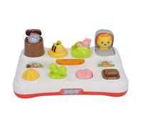 TOPINCN Jouet Pop-Up Interactif en Forme d'animal, Jouet éducatif Précoce, Cause et Effet Musical, Jouets Pop-Up pour Les Tout-Petits