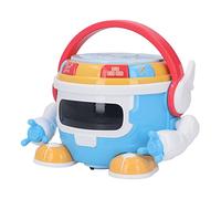 TOPINCN Jouet Robot Tambour pour bébé, Jouet éducatif Cylindrique à Projection de Lumière Musicale à Rotation 360 ° avec 4 Musiques de Sommeil Mélodieuses, pour Les Nourrissons, Les (Blue)