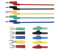 TOPINCN Kit Bananensonden pour Multimètre-krocodil Pince/Support et Sonde de Type U (P1036A)