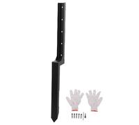 TOPINCN Kit D'ancrage de Poteau de Clôture, Kit de Réparation de Poteau de Support en Bois en Acier Métallique Robuste, Piquets de Terre pour Réparer une Clôture en Bois Cassée Inclinée