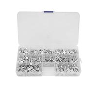 TOPINCN Kit D'assortiment de Rivets en Aluminium Robuste avec Tête Plate, 350 Rivets Solides M4 pour une Installation Solide dans la Menuiserie et le Travail des Métaux