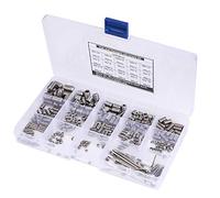 TOPINCN Kit D'assortiment de Vis sans Tête Hexagonales en Acier Inoxydable 304 avec 6 Clés, Idéal pour la Fixation de Profilés en Aluminium, Coffret combiné de 300 Pièces