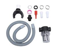 TOPINCN Kit de Dérivation de Baril de Pluie, Kit de Collecteur D'eau de Pluie, Inverseur de Descente Pluviale avec Filtre pour Système de Collecte D'eau de Plantes de Pelouse de Jardin (110 mm/4 yeux)