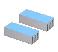 TOPINCN Kit de Dissipateur Thermique à Ailettes de Refroidissement en Aluminium Haute efficacité 100 X 40 X 30 Mm, 2 Dissipateurs Thermiques Durables pour Processeur de Puce électronique, Excellent