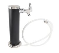 TOPINCN Kit de Distributeur de Tour de Bière en Acier Inoxydable, Tour de Bière à Double Robinet avec Colonne de 3 Pouces pour Brassage à Domicile et Distributeur de Fête (BLACK)