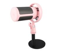 TOPINCN Kit de Microphone USB RVB avec éclairage Dynamique et en Temps Réel pour Les Jeux et Le Streaming en Direct, Parfait pour Une Utilisation sur PC et Mobile (Pink)