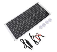 TOPINCN Kit de Panneau Solaire Monocristallin 17W Flexible 18V avec Port USB Type C Sortie DC pour Camping Voiture Bateau Marine Extérieur