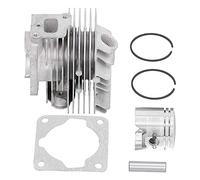 TOPINCN Kit de Piston Cylindre 34mm, Remplacement Durable pour Pièces de Tondeuse TL26/CG260, Jeu de Joints en Acier et Aluminium, 1 unité