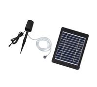 TOPINCN Kit de Pompe à Air D'aérateur Solaire de Bassin 6 V 4 W, Régulateur de Bulles étanche IP64, Pompe à Oxygène avec 3 Modes 0,8 L par Minute pour Bassin Extérieur, Aquarium,