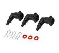 TOPINCN Kit de Raccords D'adaptateur coudé en Forme de L pour Machine à café, Comprend 3 Connecteurs en L, 3 Bagues d'étanchéité et Colliers de Serrage, Accessoires de Joint de Tuyau