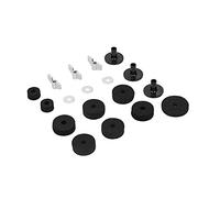 TOPINCN Kit de Remplacement de Cymbale avec écrous à Oreilles Durables et Coussinets en Feutre D'embrayage pour Batteurs, Noir et Argent, 18 Pièces
