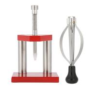 TOPINCN Kit de Retrait de Piston à Main de Montre, Outil Solide et Durable pour la Réparation de Montres pour Les Utilisateurs Domestiques, Acier allié Rouge