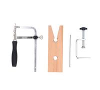 TOPINCN Kit de Scie de Bijoutier Professionnel 3 en 1, Pince à Broche D'établi à Fente en V, Cadre de Scie Réglable avec 12 Lames de Rechange, Kit de Coupe de Bijoux avec Pince à Broche