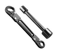 TOPINCN Kit D'outils de Plomberie, clé à Double Tite, Outil de clé de Plombier Professionnel Portable avec Matériau en Acier, Outil de Retrait de Butée D'angle pour L'installation de