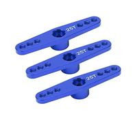 TOPINCN Klaxon de Bras Servo RC en Aluminium 25T pour Voiture 1/10 RC, Usinage de Précision CNC, Installation Pratique, 3 Personnes (Blue)