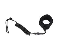 TOPINCN Laisse de Jambe Enroulée pour Bodyboard, Cordon en PU Solide de 5 Mm avec Sangle de Cheville Confortable, Légère et Flexible pour Planche de Surf, Idéale pour les Hommes et les Femmes, (BLACK)