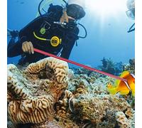 TOPINCN L'alliage en Aluminium Colle avec Une Grande dureté pour Les Plongeurs en Mer Profonde, la Tige Pratique à Montrer sur Les Créatures, pour Mesurer la Longueur du Poisson et Plus (Rouge)