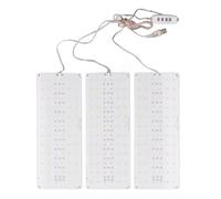 TOPINCN Lampe de Croissance LED pour Plantes D'intérieur, Spectre Complet, Variable, 8H, 12H, 16H, Synchronisation, USB 5V, pour Serres, Panneau Ultra Fin, Lampe de Croissance des Plantes (3 tête)