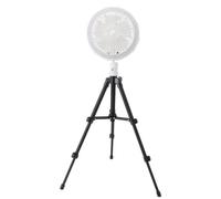TOPINCN Lampe de Ventilateur de Sol Portable avec Trépied, Lampe de Camping à Chargement USB C Réglable à 4 Vitesses avec Télécommande pour Camping en Plein Air Pique-nique Barbec
