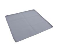 TOPINCN Lèchefrite Antidérapante en Silicone pour Mini Réfrigérateur, 50 X 50 Cm, Protection du Sol et des Meubles, Tapis à Bord surélevé pour Machine à Laver, Sèche-linge, (GRAY)
