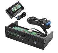 TOPINCN Lecteur de Carte sur Panneau Avant PC avec Transfert de Données sans Effort avec Interface USB 3.0 Haute Vitesse, 6 Emplacements pour Cartes pour M2 SD XD CF TF, capacité 64 Go, pour Les