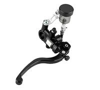 TOPINCN Levier D'embrayage Hydraulique de Moto Droit adapté au Maître-cylindre en Alliage D'aluminium CNC de qualité Supérieure pour Guidon de 22 Mm, Scooters électriques Rouge (BLACK)