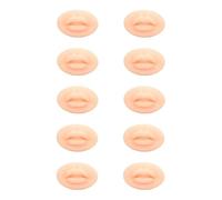 TOPINCN Lèvres Pratiques 3D -Silicon -Tattoo Lèvres pour une Formation de Tatouage à moitié Permanente, 10pcs Fausses avec une Conception de Bouche Ouverte pour les Autocollants pour Débutants,