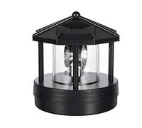 TOPINCN Lighthouse Solar Lighthouse Rotation Light, Tour de Balise LED à énergie Solaire avec un Phare de Lampe à Lampe en Rotation IP44 Lighthouse For Garden Lawn Patio Decor (Comme montré)