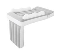 TOPINCN Lit D'avion Gonflable pour Tout-petit, Matelas Pneumatique floqué épais, Extension de Siège de Voiture Pliable avec Garde-corps Latéraux pour les Voyages sur la Route et les (GREY)